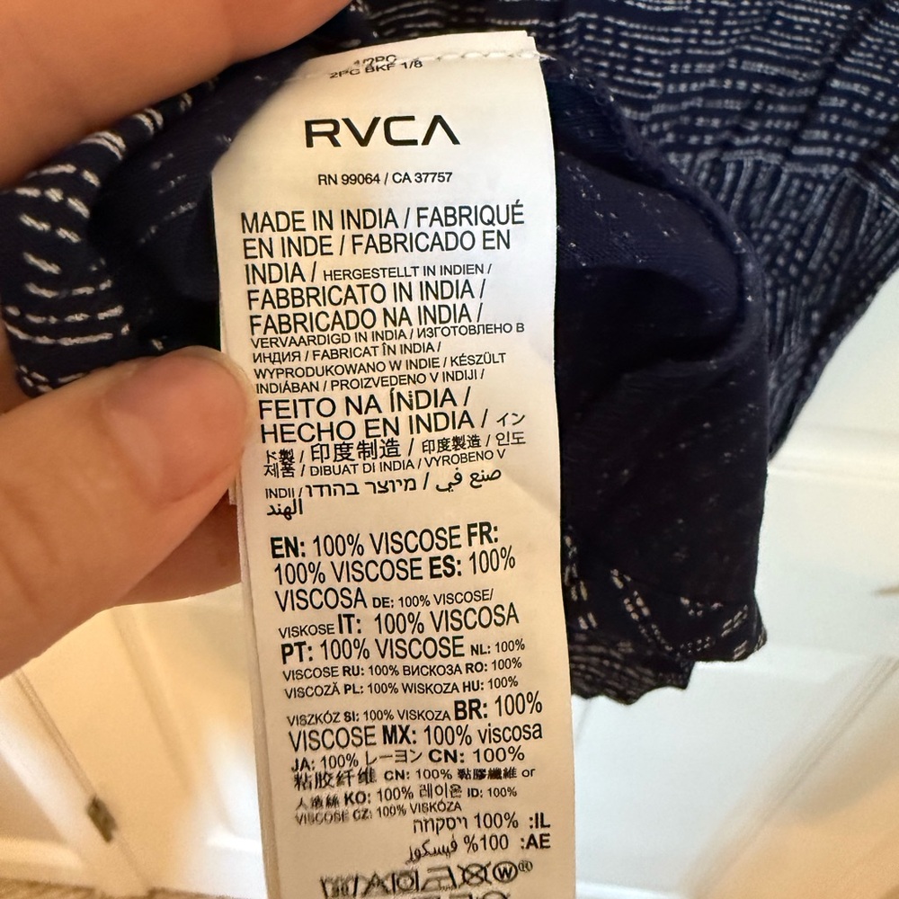 RVCA | Nolan Navy Blue Print Dress - Picture 11 of 12
